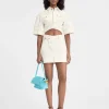 The de-Nîmes denim mini skirt