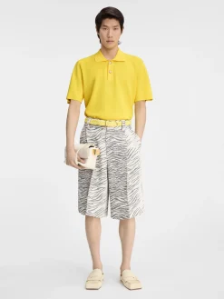 The knit polo shirt
