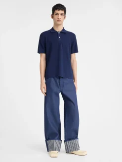 The knit polo shirt