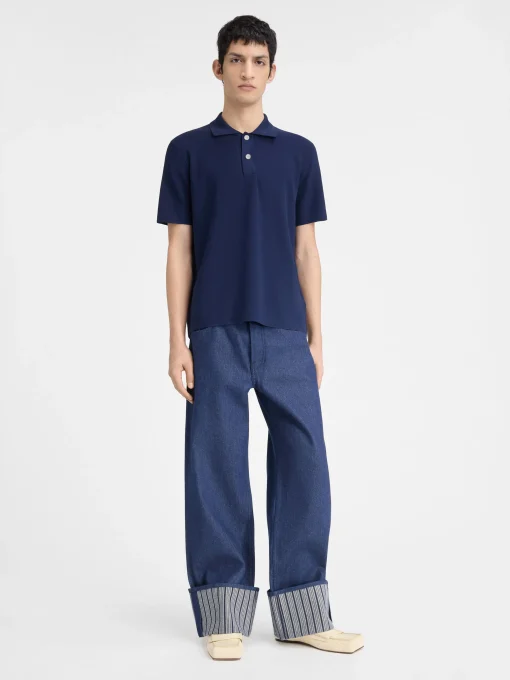 The knit polo shirt
