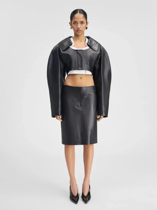 The Obra leather skirt