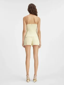 The pleated knit top