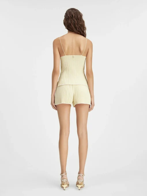 The pleated knit top