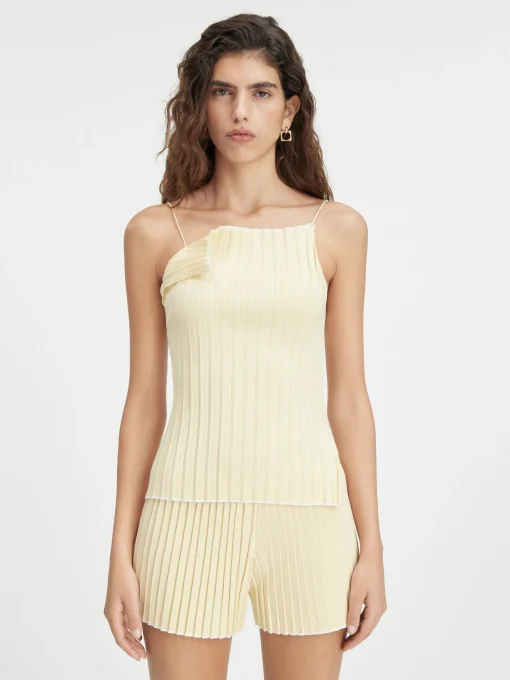 The pleated knit top
